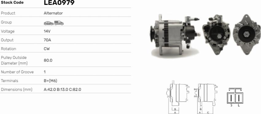 LE Part LEA0979 - Generator / Alternator - allinparts.ro