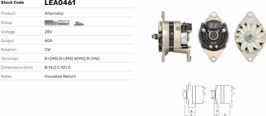 LE Part LEA0461 - Generator / Alternator allinparts.ro