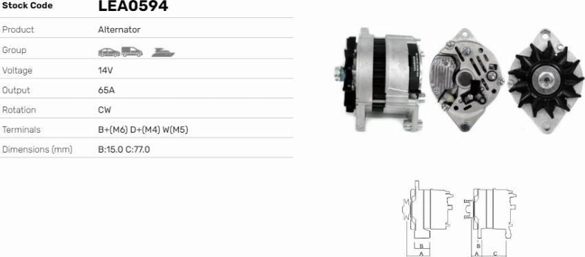 LE Part LEA0594 - Generator / Alternator allinparts.ro