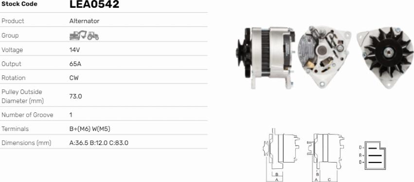 LE Part LEA0542 - Generator / Alternator - allinparts.ro