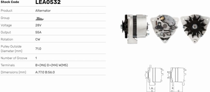 LE Part LEA0532 - Generator / Alternator - allinparts.ro