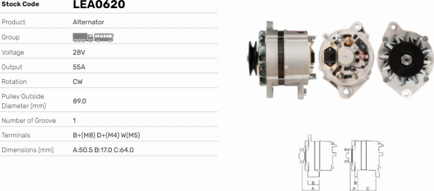 LE Part LEA0620 - Generator / Alternator - allinparts.ro
