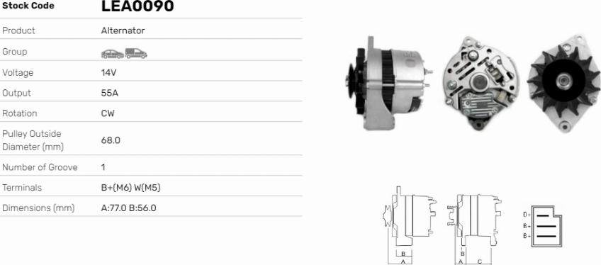 LE Part LEA0090 - Generator / Alternator - allinparts.ro