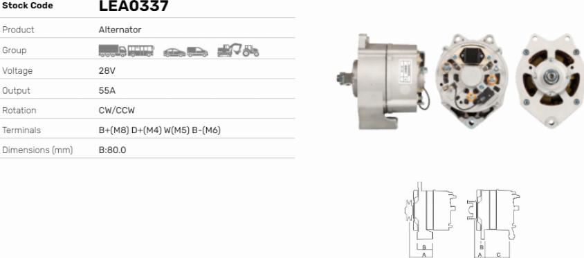 LE Part LEA0337 - Generator / Alternator - allinparts.ro