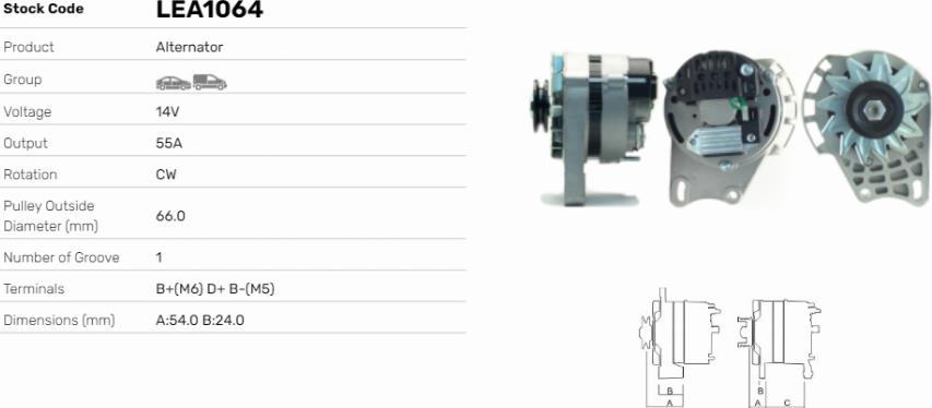 LE Part LEA1064 - Generator / Alternator allinparts.ro