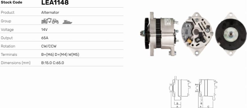 LE Part LEA1148 - Generator / Alternator allinparts.ro