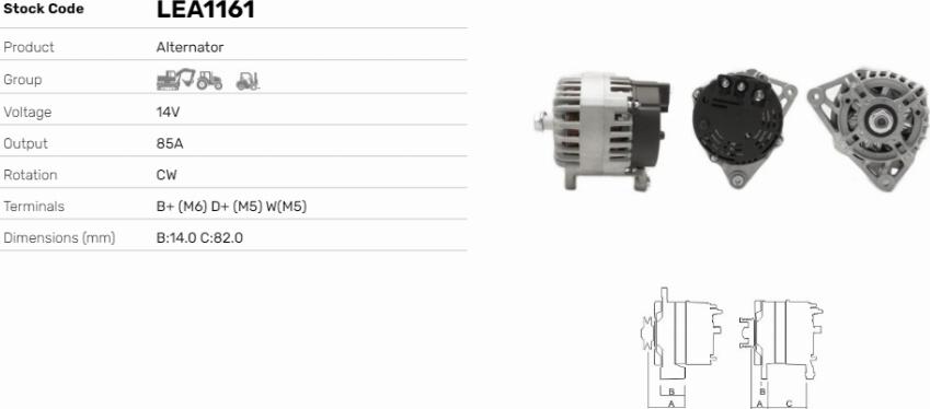 LE Part LEA1161 - Generator / Alternator allinparts.ro