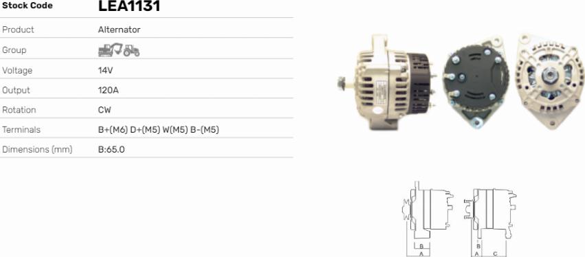 LE Part LEA1131 - Generator / Alternator allinparts.ro