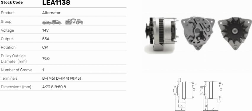 LE Part LEA1138 - Generator / Alternator - allinparts.ro