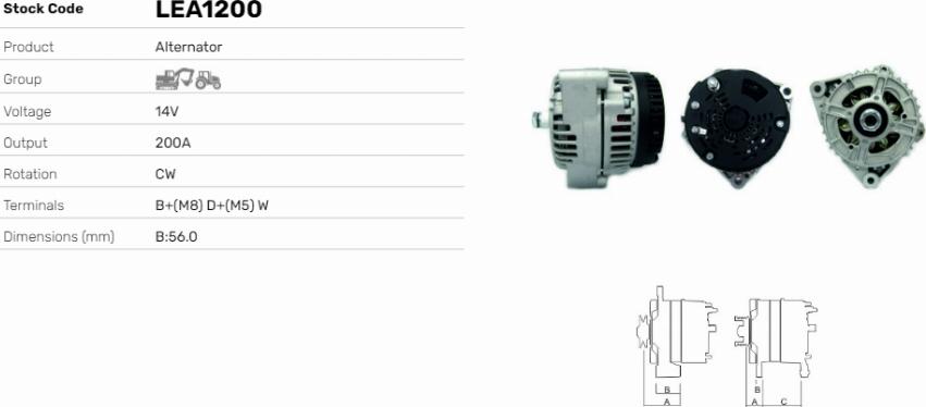 LE Part LEA1200 - Generator / Alternator allinparts.ro