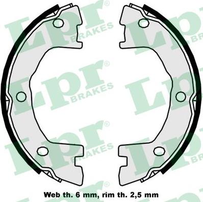 LPR 09250 - Set saboti frana, frana de mana allinparts.ro