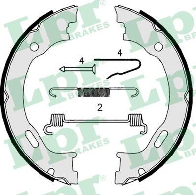 LPR 08719 - Set saboti frana, frana de mana - allinparts.ro