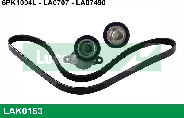 LUCAS LAK0163 - Set curea transmisie cu caneluri allinparts.ro