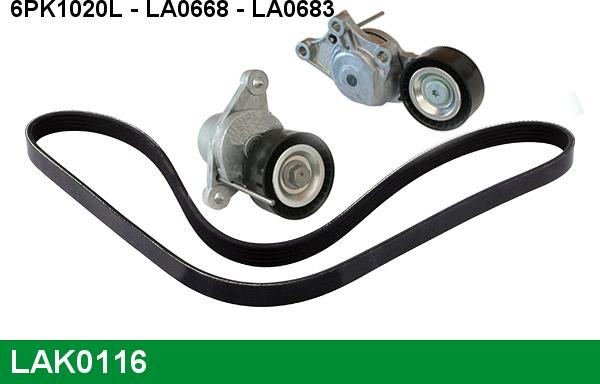 LUCAS LAK0116 - Set curea transmisie cu caneluri allinparts.ro