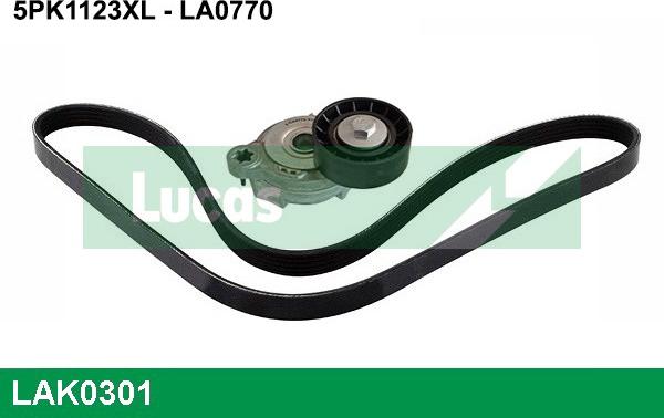 LUCAS LAK0301 - Set curea transmisie cu caneluri - allinparts.ro