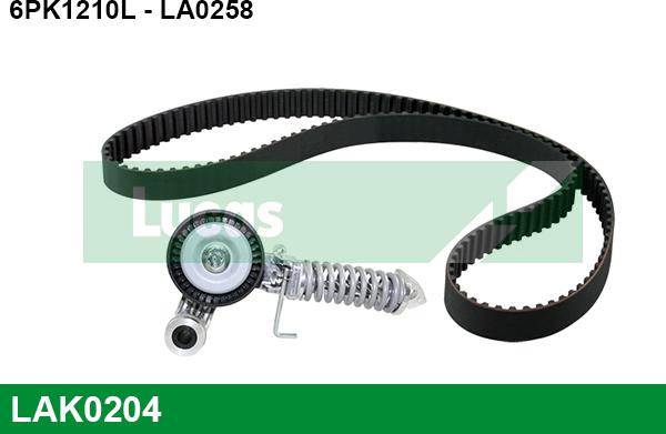 LUCAS LAK0204 - Set curea transmisie cu caneluri - allinparts.ro