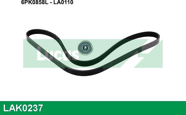 LUCAS LAK0237 - Set curea transmisie cu caneluri - allinparts.ro