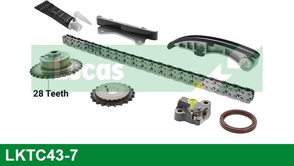 LUCAS LKTC43-7 - Chit lant de distributie - allinparts.ro