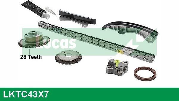 LUCAS LKTC43X7 - Chit lant de distributie - allinparts.ro