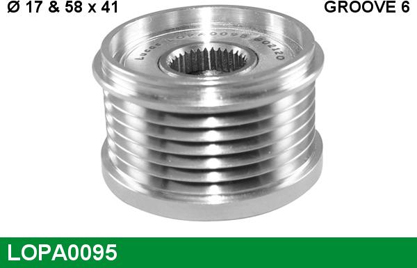 LUCAS LOPA0095 - Fulie, alternator allinparts.ro