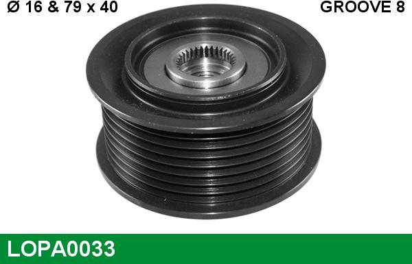 LUCAS LOPA0033 - Fulie, alternator allinparts.ro