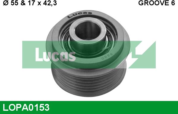 LUCAS LOPA0153 - Fulie, alternator - allinparts.ro