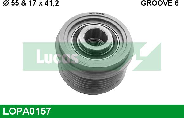 LUCAS LOPA0157 - Fulie, alternator allinparts.ro
