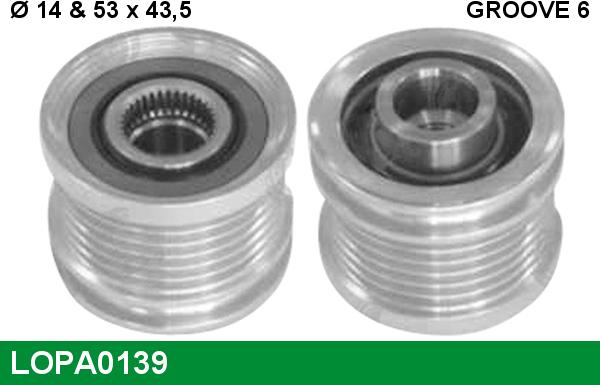LUCAS LOPA0139 - Fulie, alternator - allinparts.ro