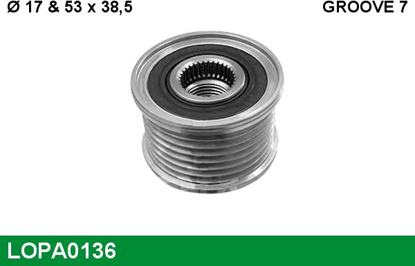 LUCAS LOPA0136 - Fulie, alternator - allinparts.ro