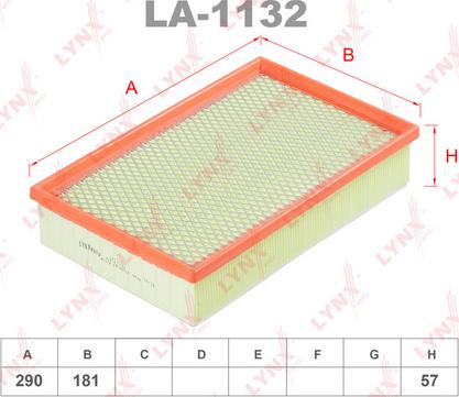 LYNXauto LA-1132 - Filtru aer - allinparts.ro