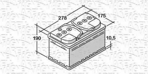 Magneti Marelli 068072072010 - Baterie de pornire - allinparts.ro