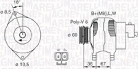 Magneti Marelli 063730005010 - Generator / Alternator - allinparts.ro