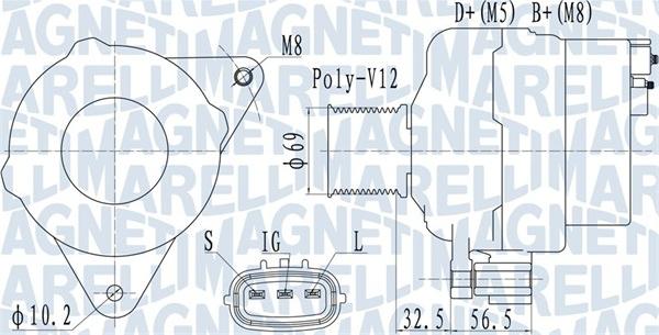 Magneti Marelli 063731633010 - Generator / Alternator allinparts.ro