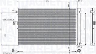 Magneti Marelli 350203104900 - Condensator, climatizare - allinparts.ro