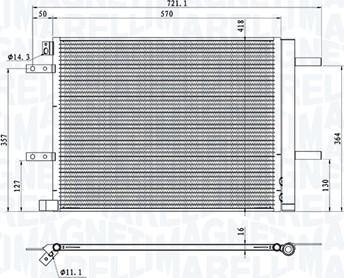 Magneti Marelli 350203106200 - Condensator, climatizare allinparts.ro