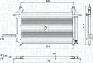 Magneti Marelli 350203732000 - Condensator, climatizare allinparts.ro