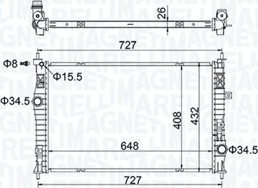 Magneti Marelli 350213207200 - Radiator, racire motor allinparts.ro