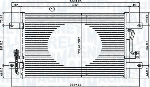 Magneti Marelli 351309191MM - Condensator, climatizare allinparts.ro
