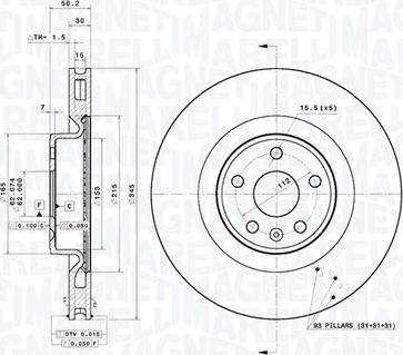 Magneti Marelli 360406215701 - Disc frana allinparts.ro