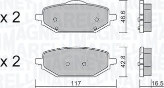 Magneti Marelli 363916061474 - Set placute frana,frana disc allinparts.ro