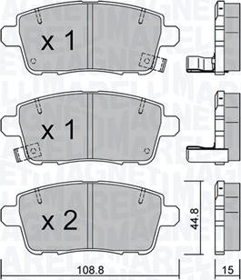 Magneti Marelli 363916061476 - Set placute frana,frana disc allinparts.ro