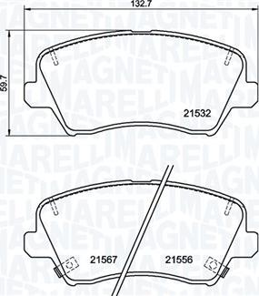 Magneti Marelli 363700430123 - Set placute frana,frana disc - allinparts.ro