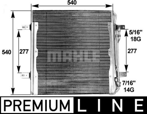 MAHLE AC 284 000P - Condensator, climatizare - allinparts.ro