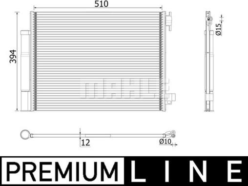 MAHLE AC 73 000P - Condensator, climatizare - allinparts.ro