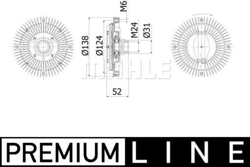 MAHLE CFC 64 001P - Cupla, ventilator radiator - allinparts.ro