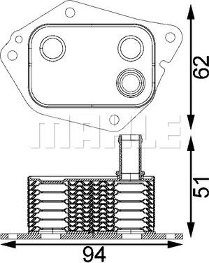 MAHLE CLC 199 000S - Radiator ulei, ulei motor allinparts.ro