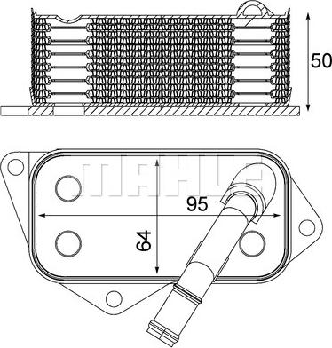 MAHLE CLC 12 001S - Radiator ulei, ulei motor - allinparts.ro