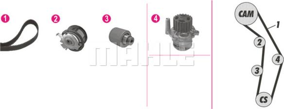 MAHLE CPK 25 000P - Set pompa apa + curea dintata allinparts.ro