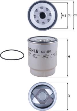 MAHLE KC 491D - Filtru combustibil allinparts.ro
