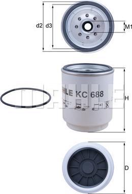 MAHLE KC 688D - Filtru combustibil allinparts.ro